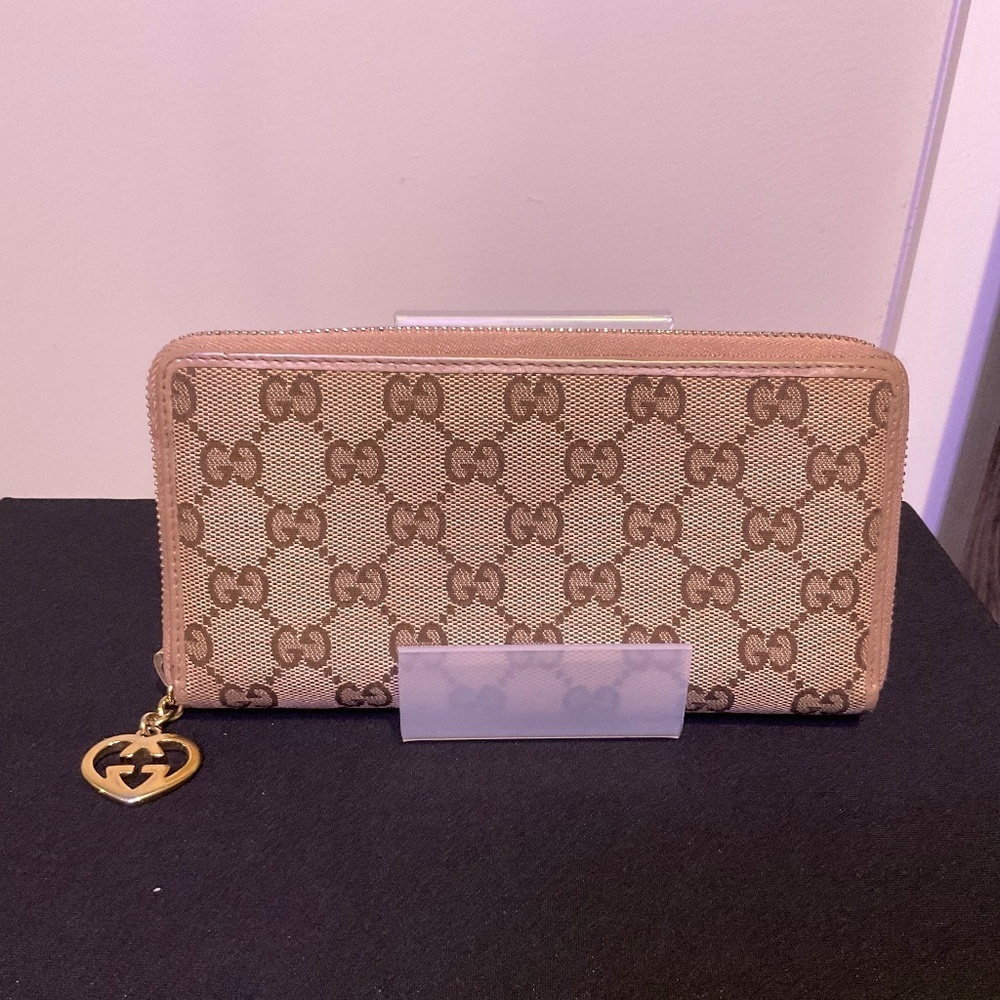 Gucci Zippy Long Wallet with Logo Charm